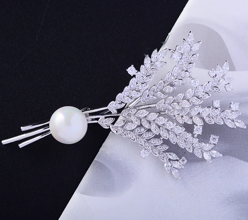 Модные элегантные аксессуары для ювелирных изделий броши листья пшеницы с