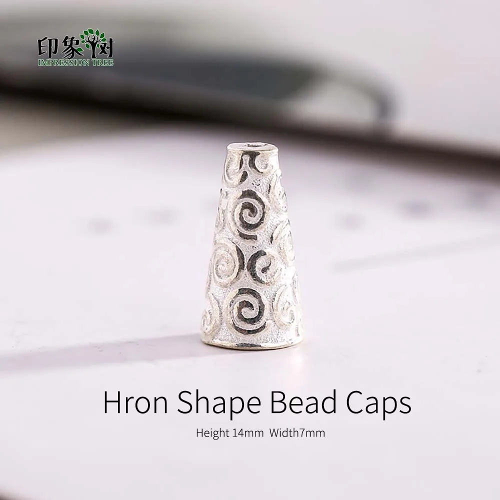 14x7mm 2pc 2 шт. в форме рога серебряные бусины 925 пробы колпачки в форме тарбуша колпачки для ожерелья серьги подходят для самостоятельного изготовления ювелирных изделий 92520 - Цвет: 14x7mm 2pc