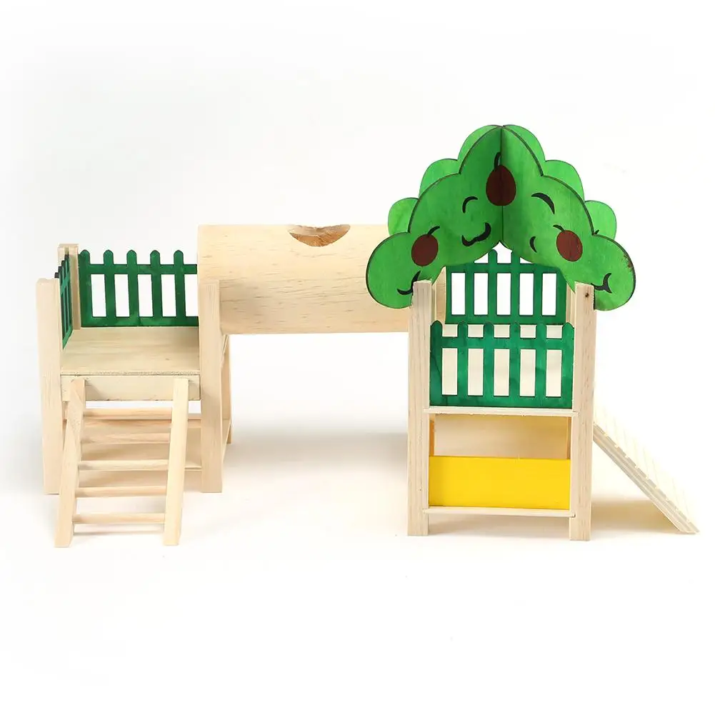 Hamster House Playstand Playground Perch Gym Stand Playpen Ladders Exercise Playgym With Feeder Cage Accessories Exercise Toy