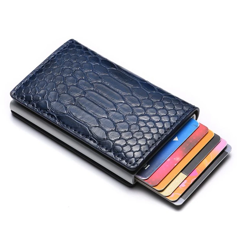 Serpentine искусственная кожа Rfid мужские кошельки сумка для денег умный мини