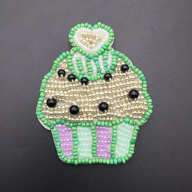 1 шт торт мороженого нашивки со стразами и бисером для одежды пришить блестками