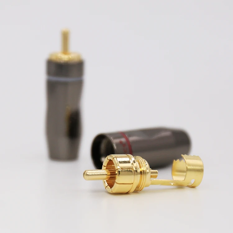4 шт. Pailiccs высокого качества RCA штекер DIY аудио кабель позолоченный аудиокабель 7