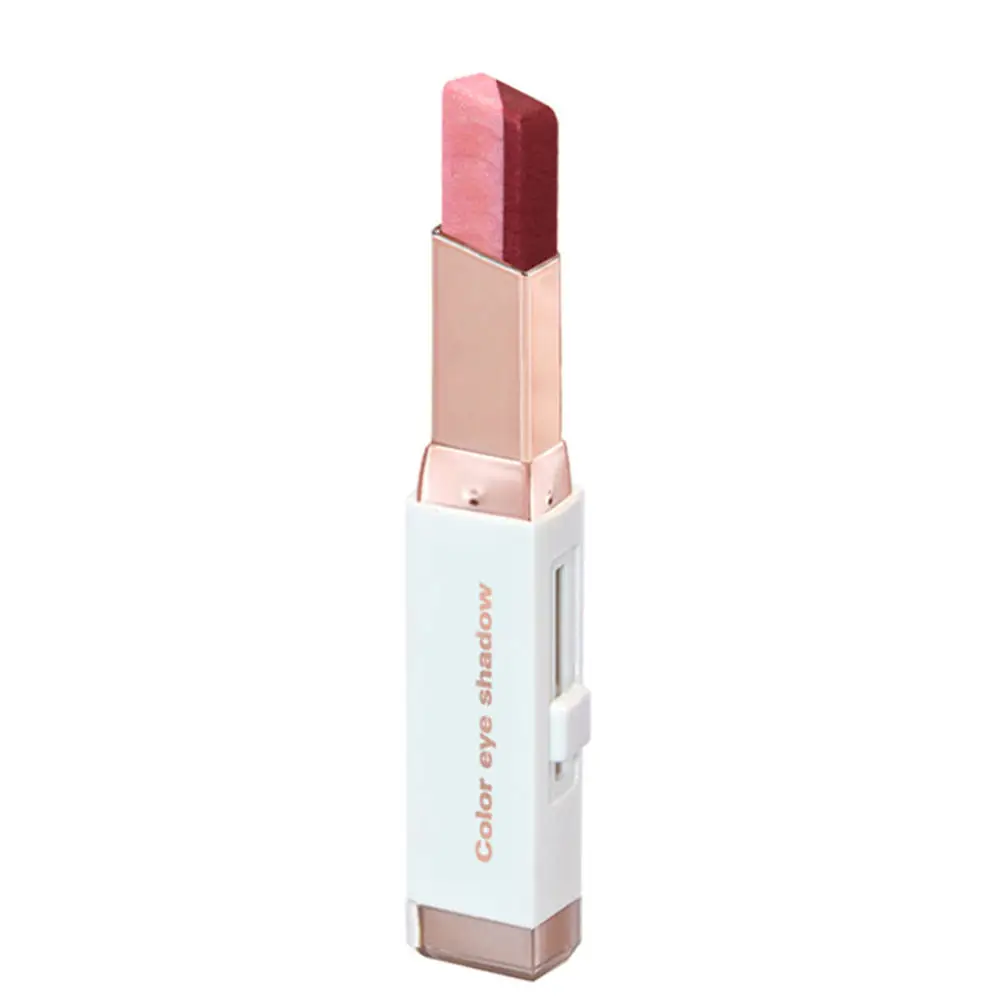 Оранжевый Korean Cosmetics Two Tone Eyeshadow Bar Makeup Eyeshadow Stick Eye Shadow Pencil Pen Beauty Tool - Цвет: Оранжевый