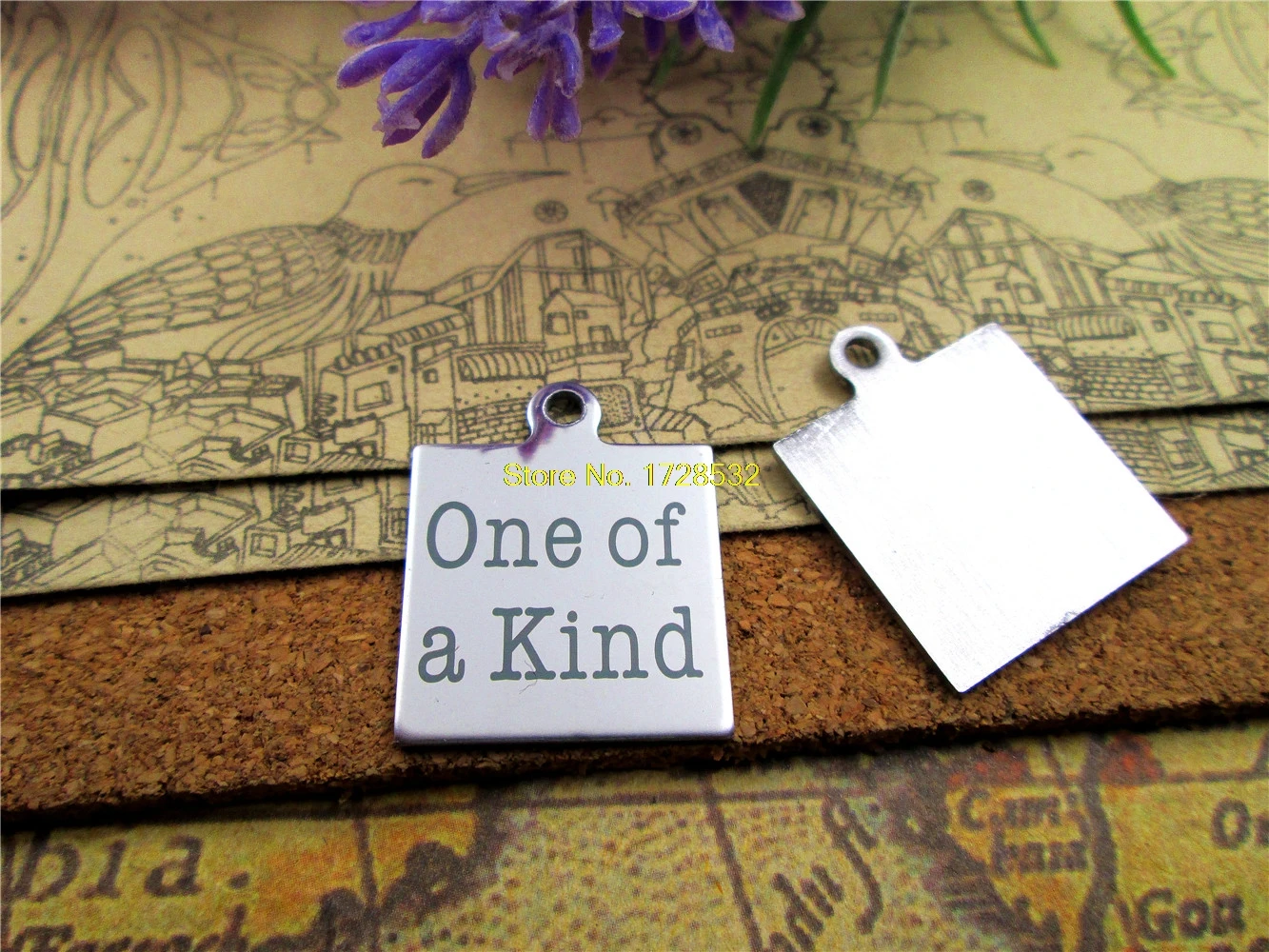 

20pcs--stainless steel charms"One of a Kind" 5 style for choosing DIY Charms Pendants
