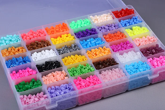 Бусины Perler 36 цветов 12000 шт. в коробке набор бусин 5 мм Hama бусины предохранители из