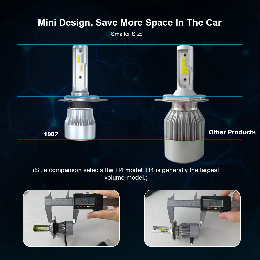 2x H4 H7 светодиодный головной убор для автомобиля 12000LM 80 Вт H1 H11 HB3 9005 HB4 9006 супер