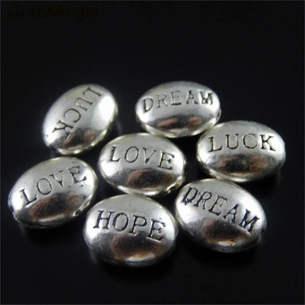 Wholesale 10pcs Hot Sell New Design Mini Oval Letter Nameplate Charms Handmade Crafts Vintage Necklace Pendant Bracelet Top Hole | Украшения