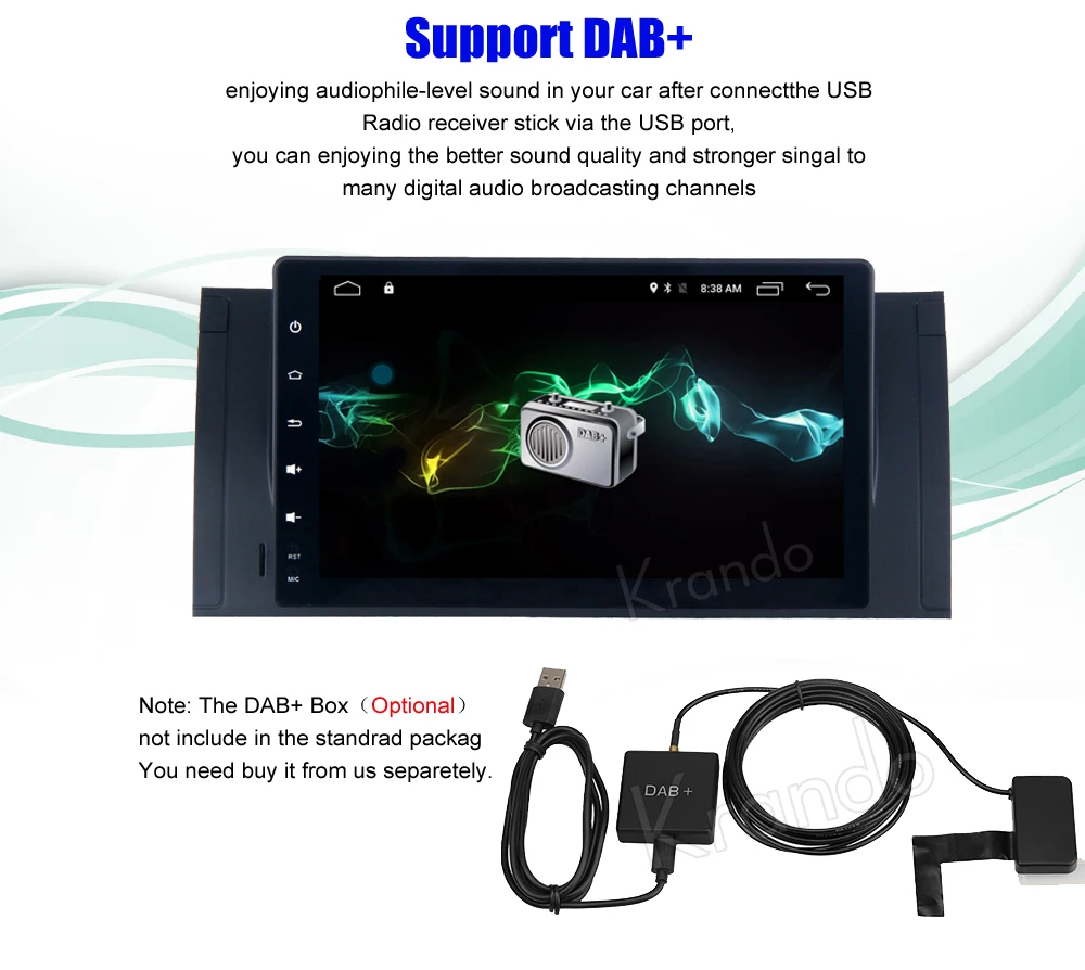 Krando Android 8 1 9 &quot(без dvd) автомобильное радио для bmw e39 x5 e53 1995-2003 landrover 2002-2004 gps