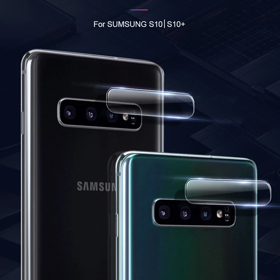 Объектив камеры для samsung S10 Plus, закаленное стекло, металлическая задняя линза, защитное кольцо для экрана Galaxy S10 Plus S10e Len