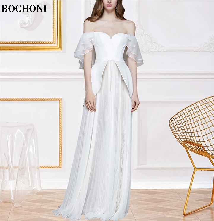 BOCHONI 2018 новый сексуальный без бретелек праздничное платье в виде листка лотоса