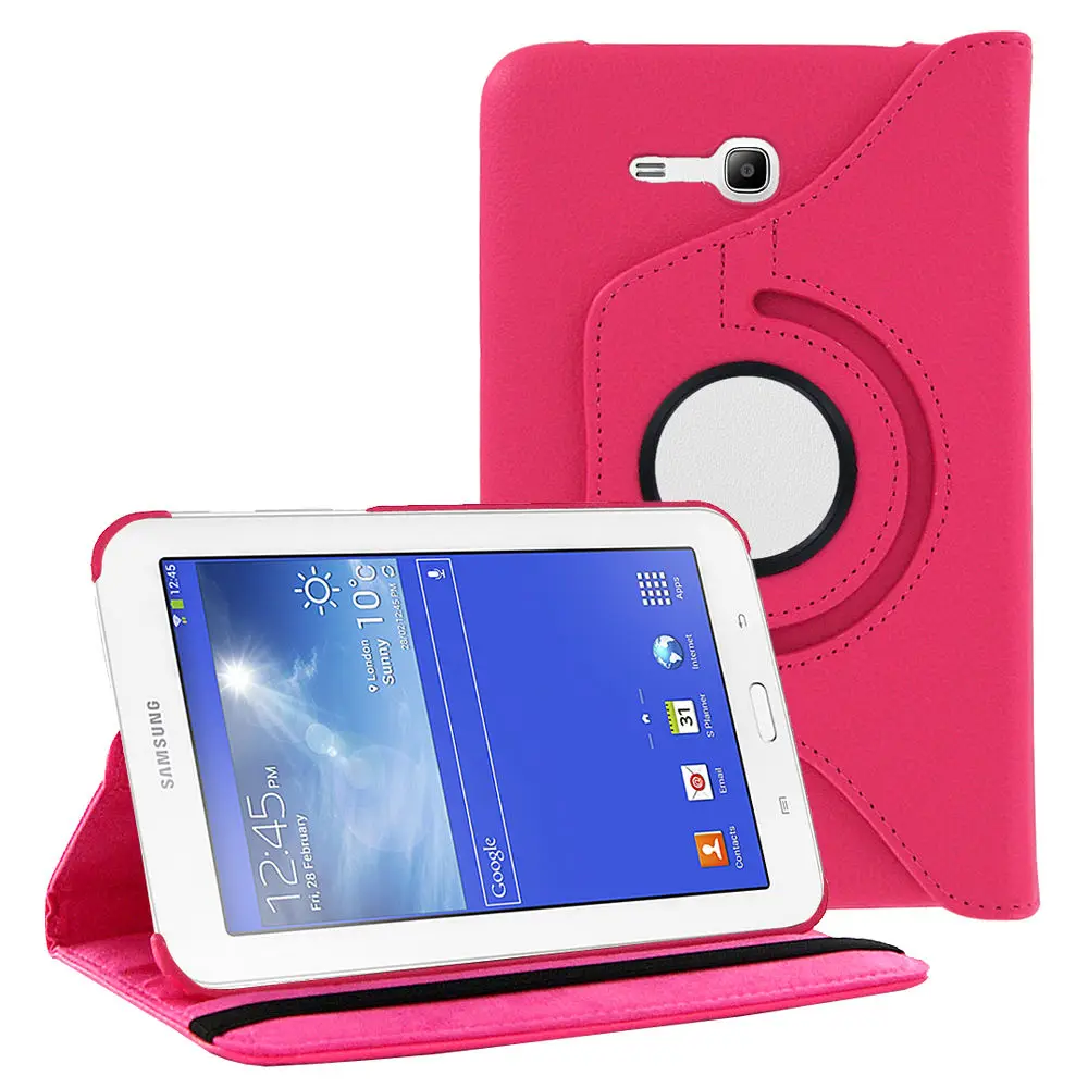 Чехол из искусственной кожи с вращением на 360 градусов для Galaxy Tab 3 7 &quotLite SM-T110 T111 T116