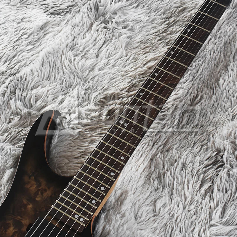 Электрическая гитара без головок с 6 струнами из красного дерева кленовым