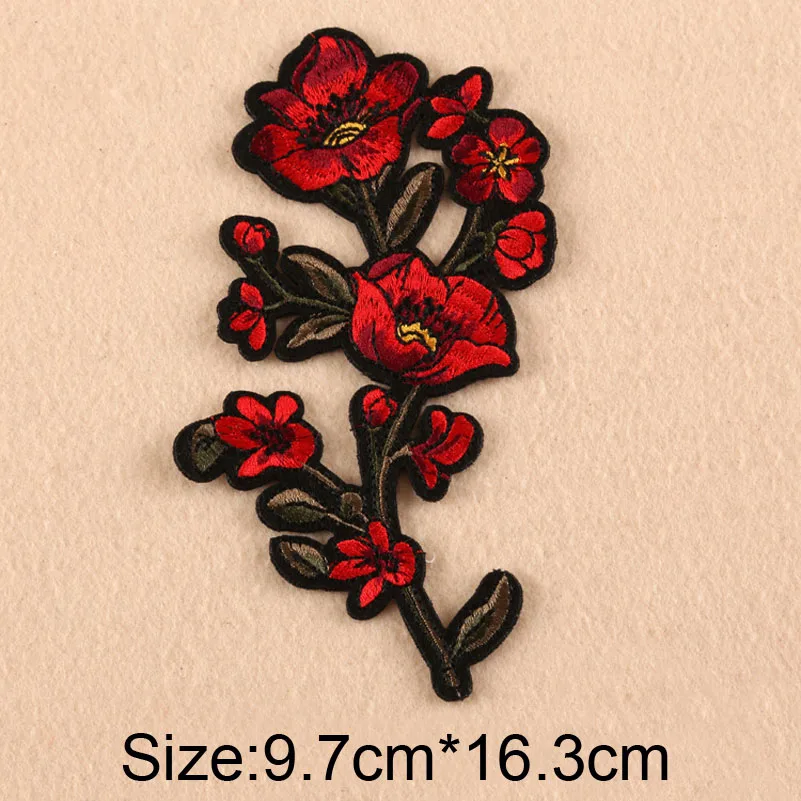 8 шт./лот смешивания Весна Розы Цветочные ткань вышивка утюг на патчи Одежда