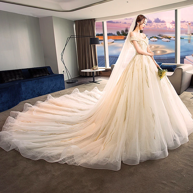 Роскошное винтажное мусульманское свадебное платье с открытой спиной