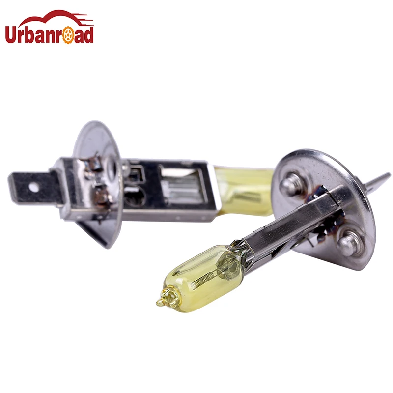 Urban Road 2 шт. H1 лампочки 3000 K галогеновые ксеноновые лампы 12 В 55 Вт золотисто желтые