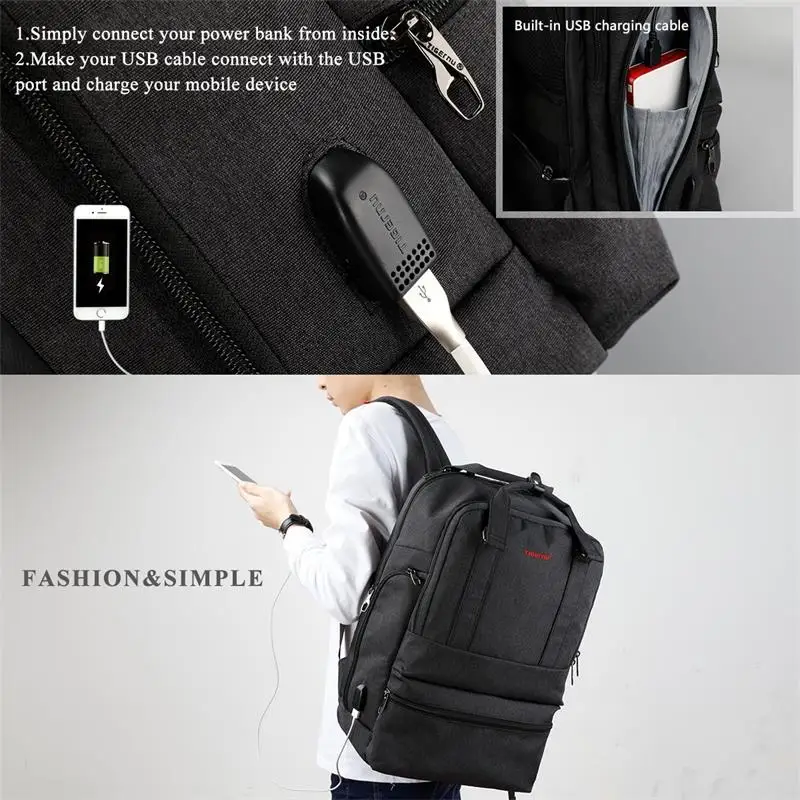 Tigernu 15.6inch Anti theft Laptop Backpack Brand quality School backpack bag Fashion Business Travel Male Mochila men women - купить по