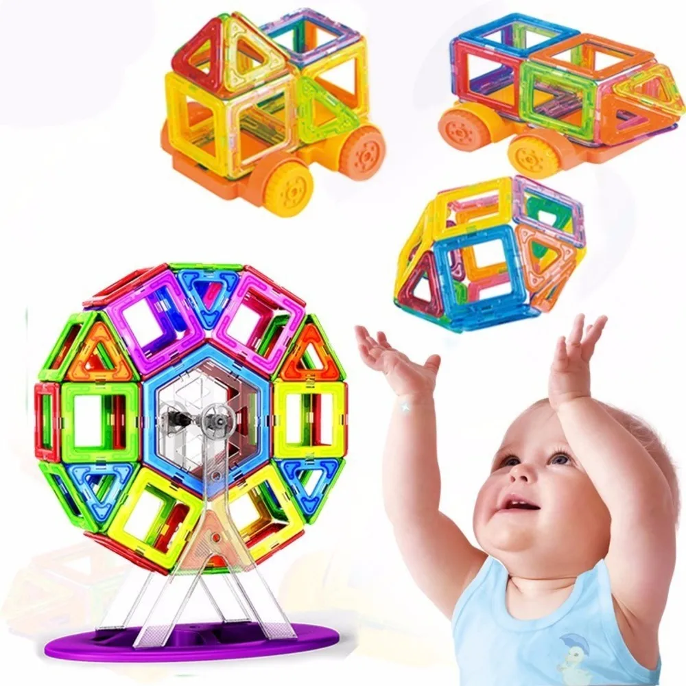 77 шт. мини магнитных блоков сердце колеса обозрения моделей автомобилей