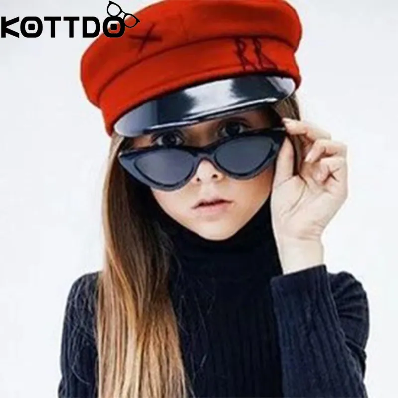 KOTTDO 2021 новые модные детские солнцезащитные очки кошачий глаз Детские ретро