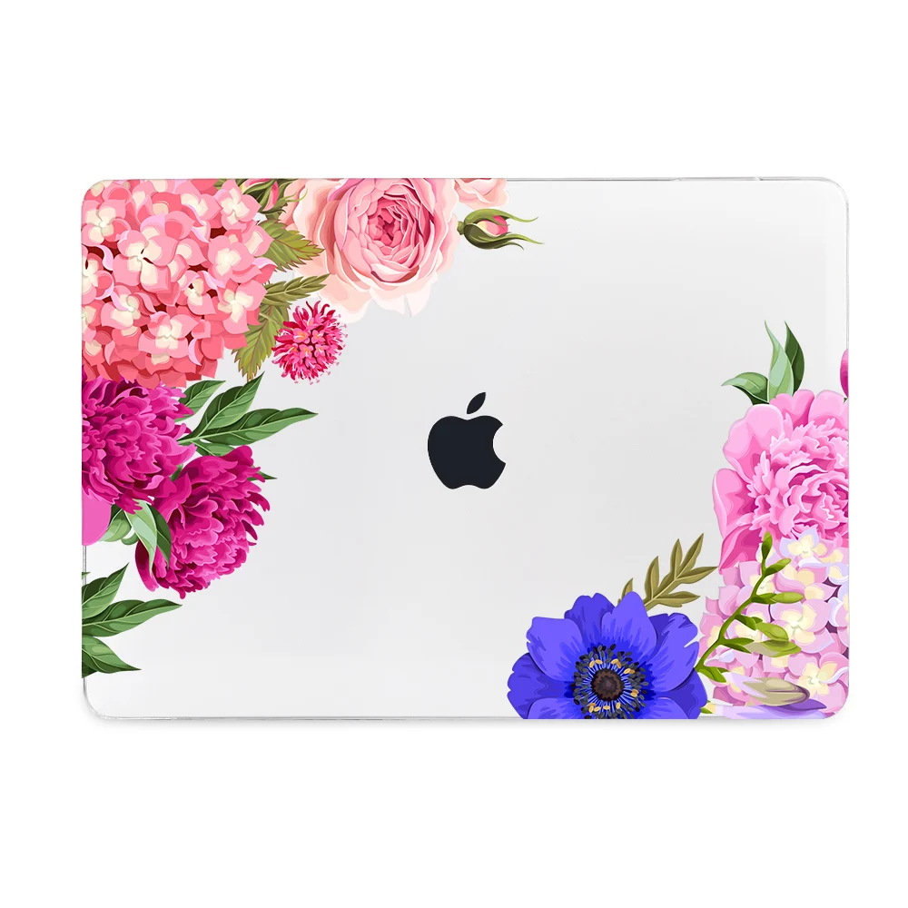 Чехол с кристальным принтом с клавиатурой, Защитная пленка для экрана для MacBook A1932 Air Pro retina 12 13 15 Touch Bar A1989 A1990