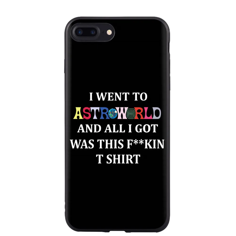 Чехол для телефона Travis Scott Astroworld для Apple iPhone X XS Max XR 8 Plus 7 Plus 6 6S Plus 5 5S SE мягкий силиконовый черный чехол - Цвет: TPU F2585
