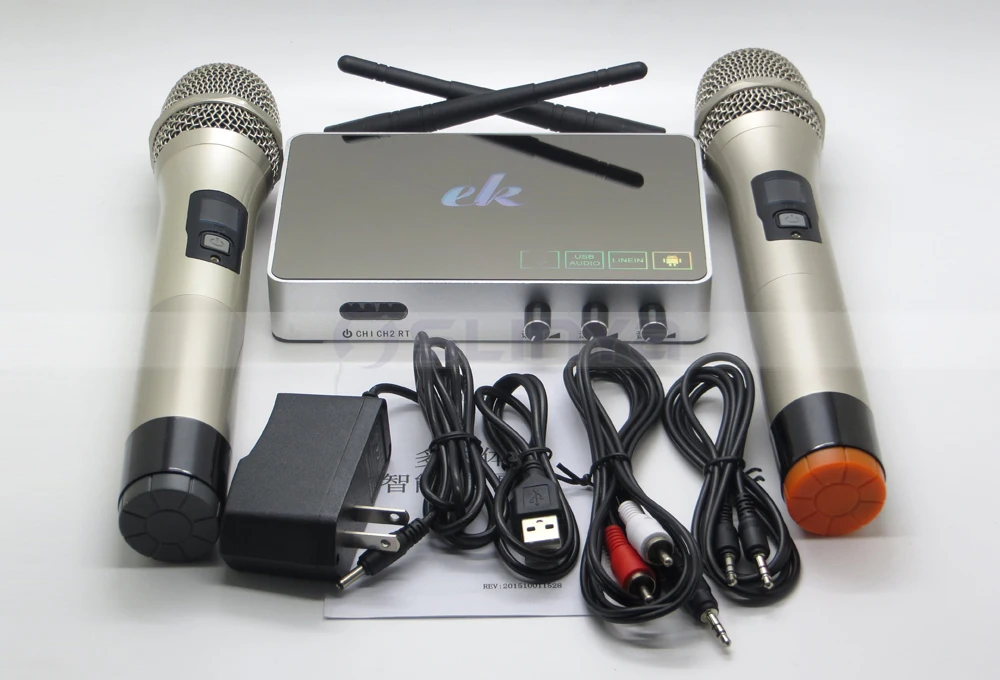 K5 Профессиональный UHF Беспроводной V4.0 микрофон семейный домашний автомобильный караоке система эхо пение микрофон коробка караоке плеер