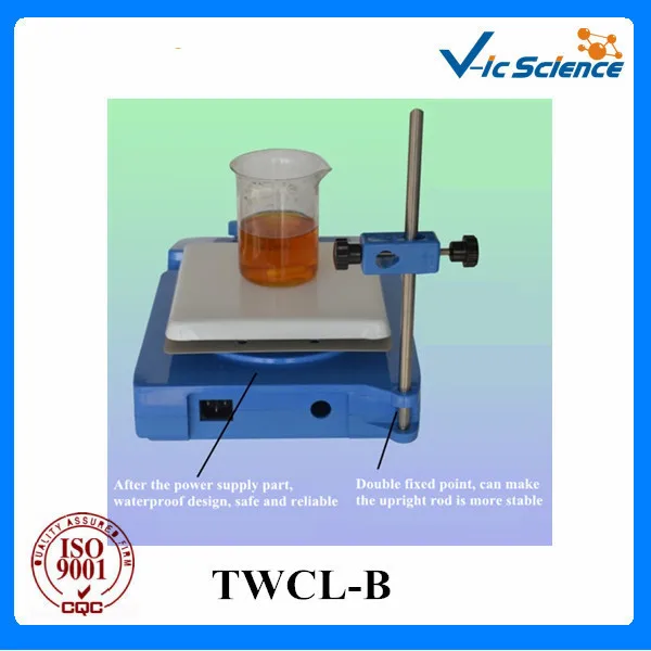 

TWCL-B 180x180mm Temperature adjustable magnetic stirring laboratory hot plate