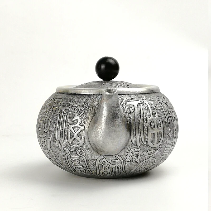 Чистое серебро изысканны teteapot чайники чайная чашка китайский чайный набор кунг