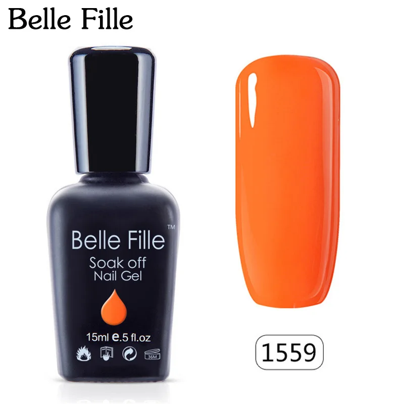 Belle Fille 189 зеленый красный цвет 10 мл УФ Гель лак отмачиваемый гель для ногтей Vernis