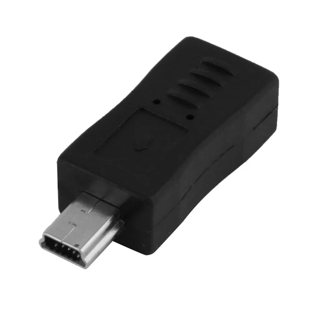 Черный Micro USB женщина к Mini разъем Мужской конвертер адаптер новейшие|Соединители|