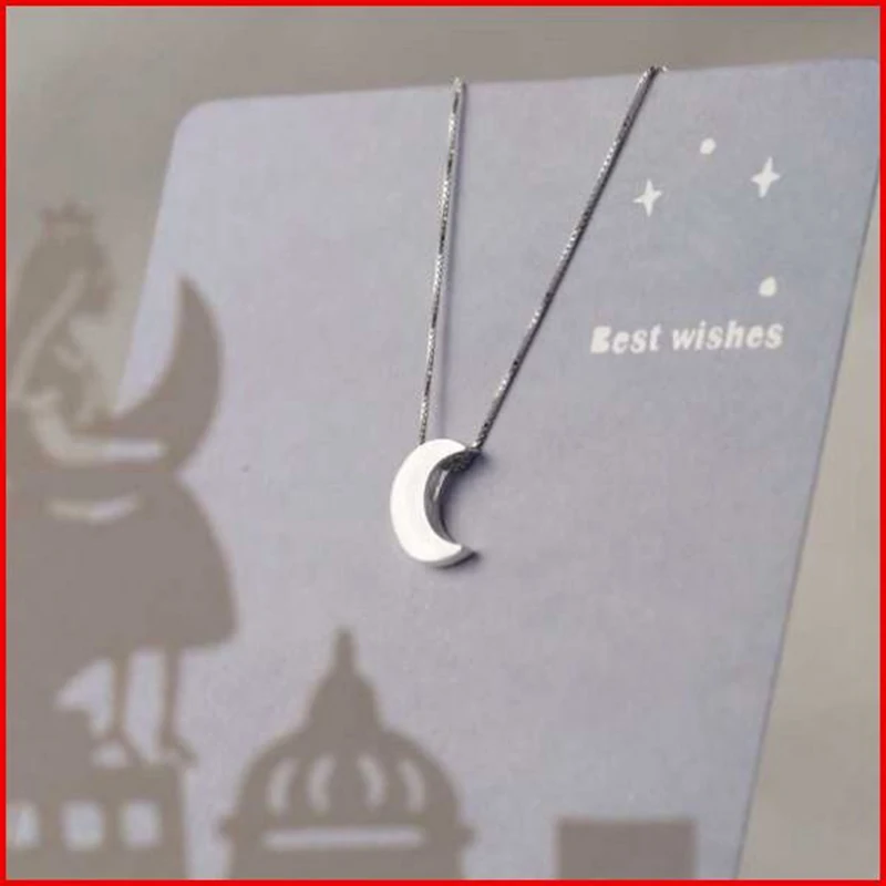 

XIYANIKE Hot Sale Delicate Moon Pendant Necklace Jewelry Curve Moon Necklace Silver Moon Necklace Jewelry Birthday Gift VNS8346