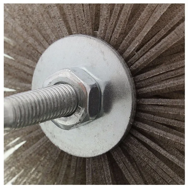 

6mm Shank 80mm Dia Abrasive Nylon Wheel Brush Woodwork Polish Bench Grinder