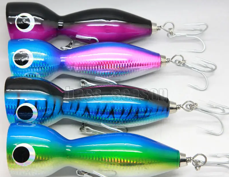 Набор 4 шт 7 &quot155 г ручной работы деревянный GT Popper TopWater Surface рыболовная приманка 180