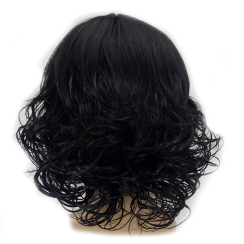 HAIRJOY Женские синтетические волосы парики Короткие вьющиеся блонд коричневый черный серый парик термостойкий