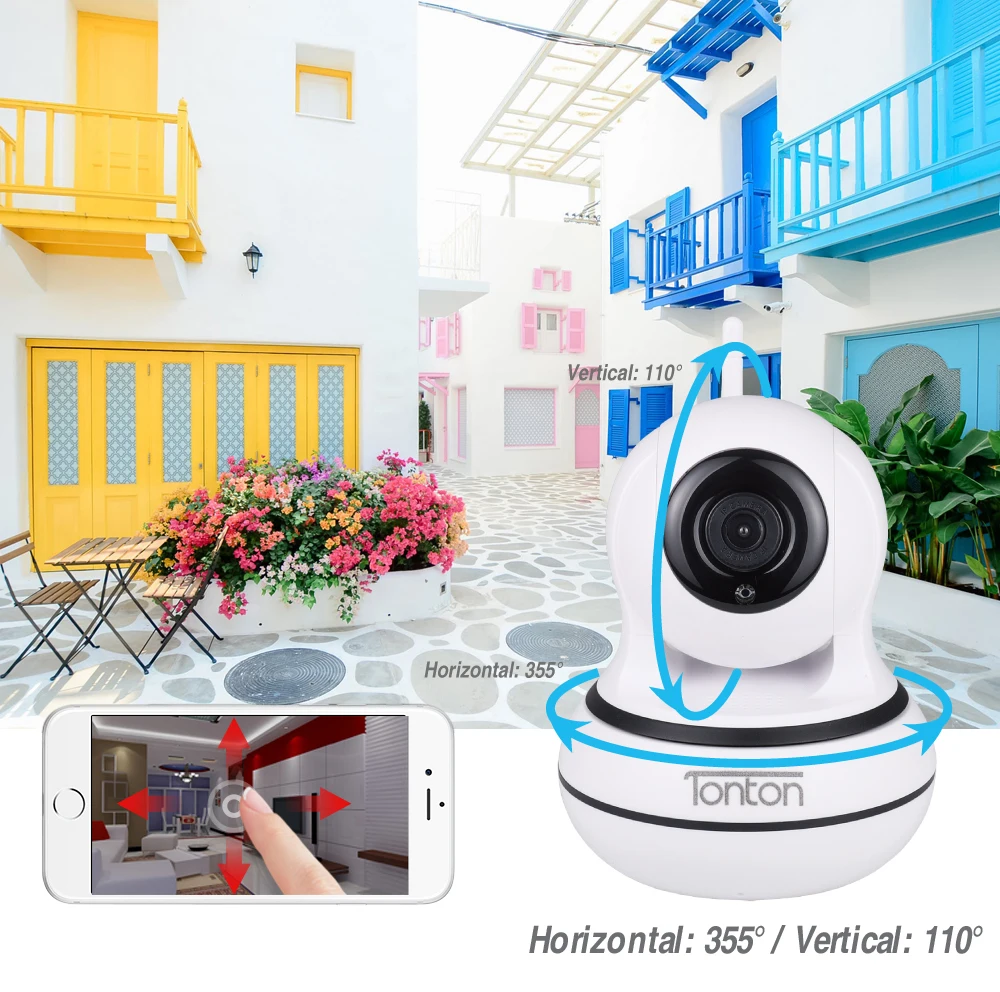 Tonton 1080P Беспроводная IP камера, домашняя камера видеонаблюдения, WiFi камера, двухсторонняя аудио камера видеонаблюдения, детский монитор YCC365