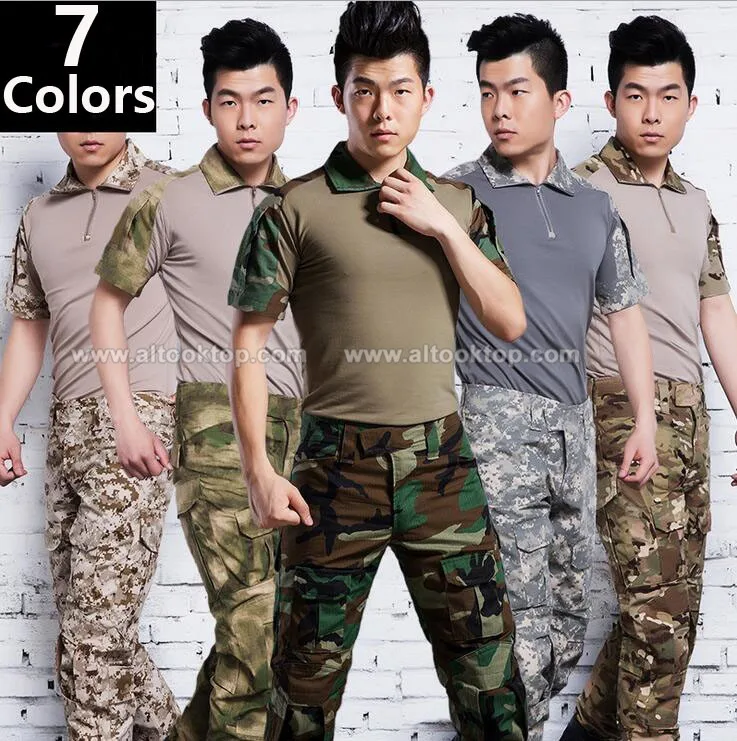 Летняя американская военная форма немецкий Мультикам Камо с коротким рукавом