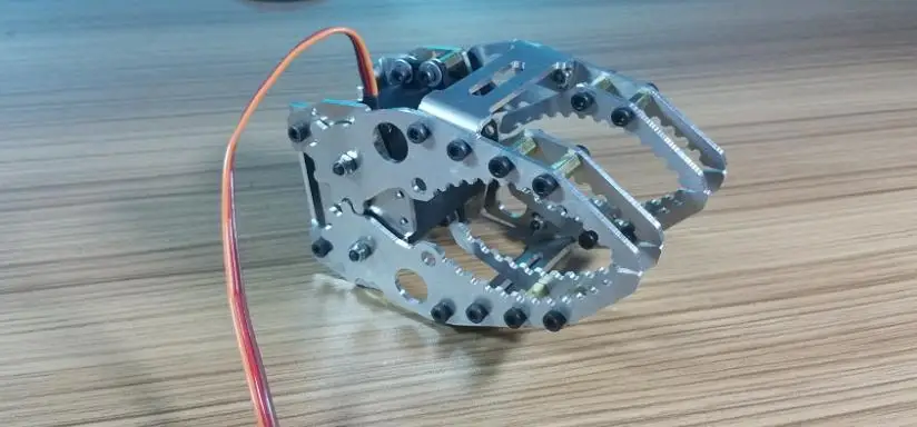 Robotic Gripper Paw Talon Clamp 4 Teeth Meshing Manipulator Metal Hard Aluminum Alloy Mechanical Arm For DIY Robot Tank Cars | Игрушки и