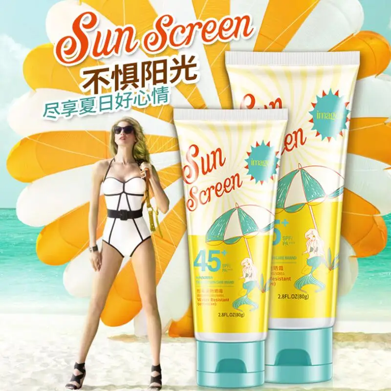 Изображения солнцезащитный крем для лица SPF45 + изоляция УФ тела консилер