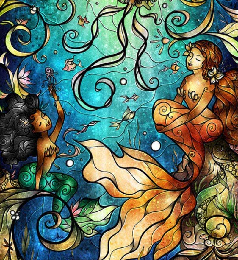 Новые модные Мирового океана Русалка сказка мультфильм Объёмный рисунок