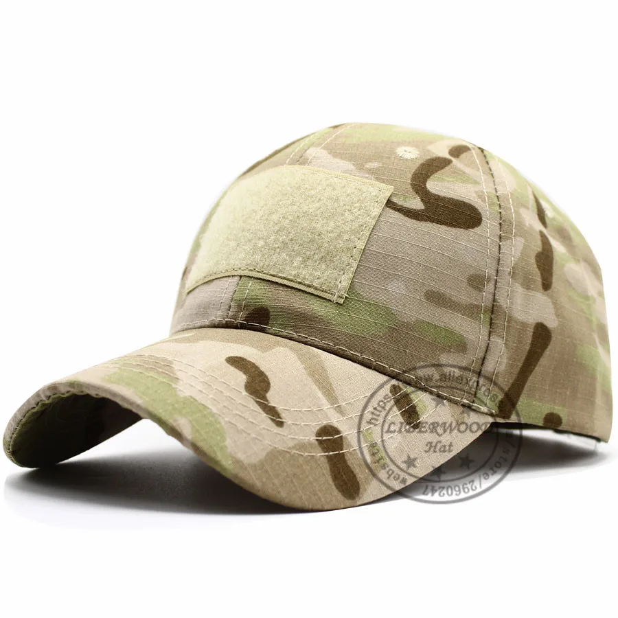 desert camo LIBERWOOD Bionic флаг шляпа мультикам черный камуфляж кленовый лист Тактический операторский поставщик Кепка Дальнобойщика шляпа с петлей для патч - Цвет: desert camo
