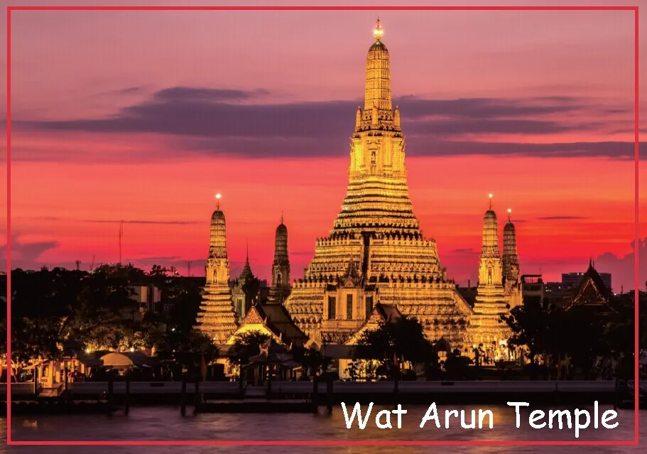 

Rectangle Rigid Magnets 78*54mm Wat Arun Temple Plate Magnets 20153 Thailand Tourist Memorabilia Gift