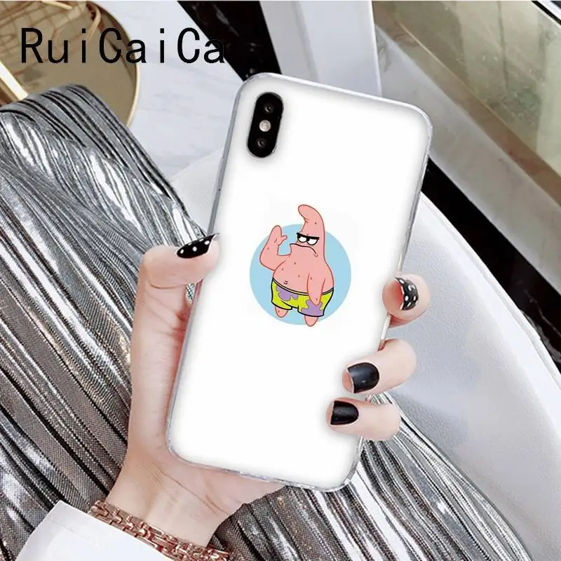 RuiCaiCa Губка Боб Квадратные Штаны Губка Боб клиент высокий чехол для телефона для iPhone 8 7 6 6S Plus X XSMAX 5 5S SE XR 11 11pro 11promax