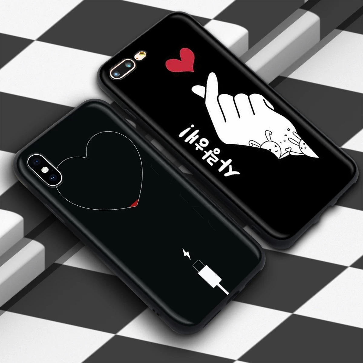 Lavaza Kpop Сердце Любовь палец чехол для iPhone 12 mini 11 Pro XS Max XR X 8 7 6 6S Plus 5 5s se | Мобильные