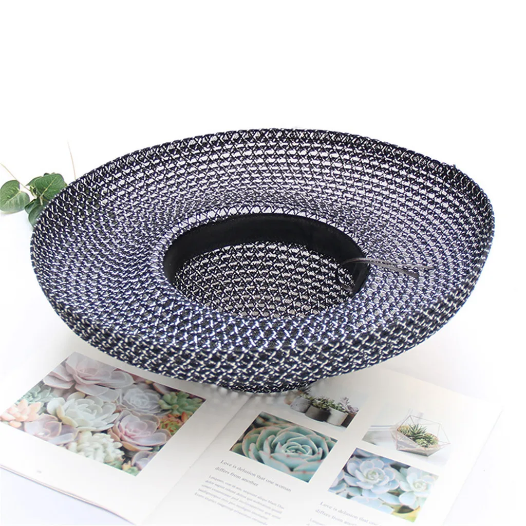 Женская летняя Солнцезащитная шляпа складная пляжная с широкими полями |