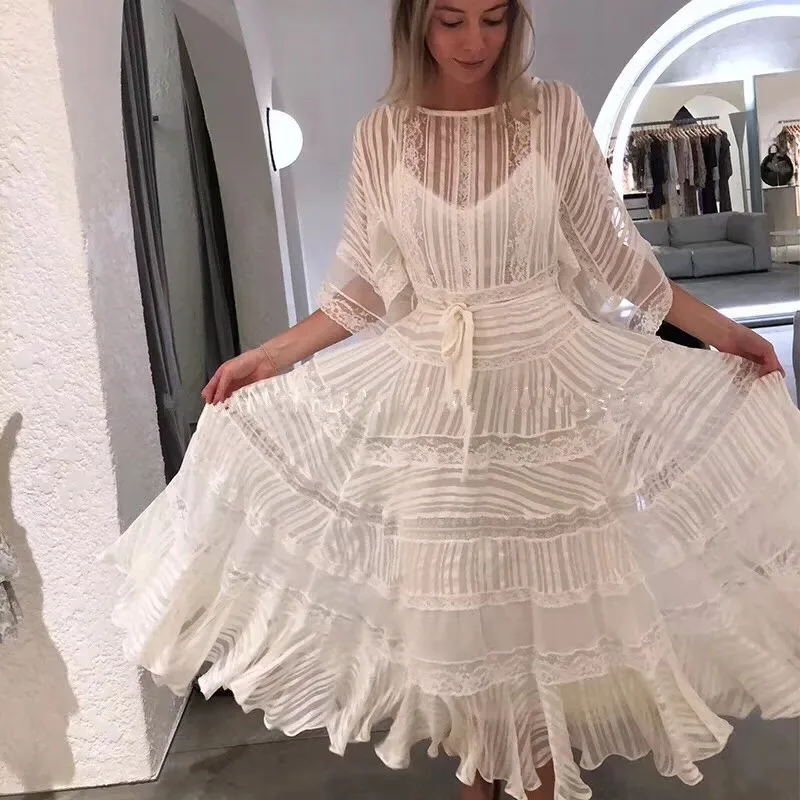 Высокое качество Haute Couture Австралии дизайнерское платье с круглым вырезом в