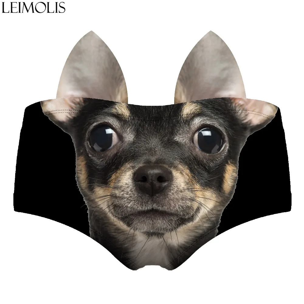 LEIMOLIS Чихуахуа милые забавные сексуальные трусики с принтом женские ушками милое