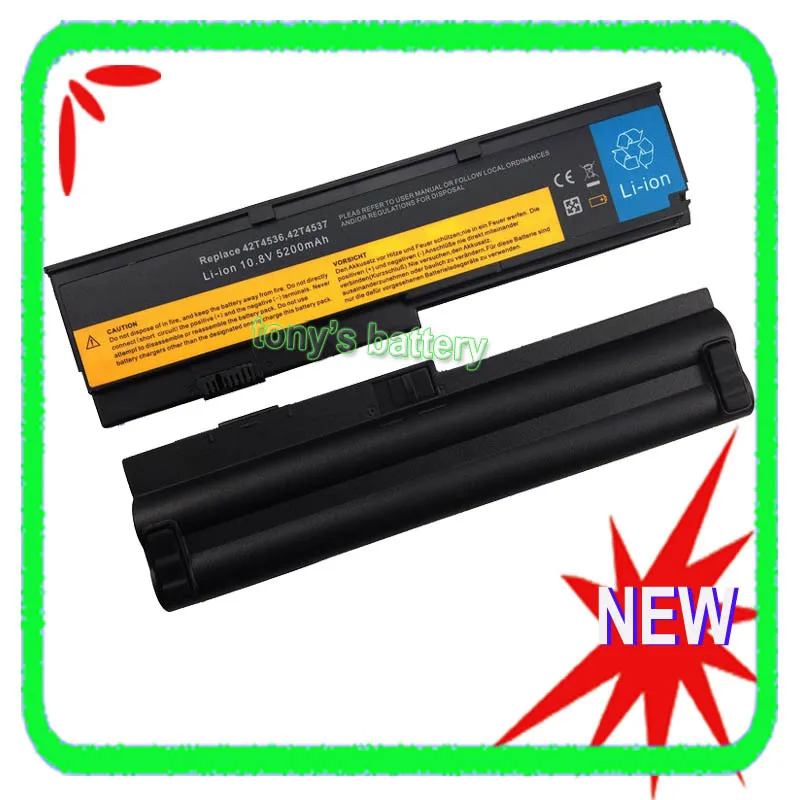 

Аккумулятор 5200 мАч для Lenovo ThinkPad X200 X200s X201 X201s X201i ASM 43R9254 42T4536 42T4537 42T4541