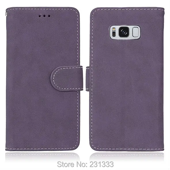 Матовый кожаный чехол кошелек в стиле ретро для Samsung Galaxy S8 PLUS J9 J3 J5 J7 A3 A5 A7 2017 C9 PRO