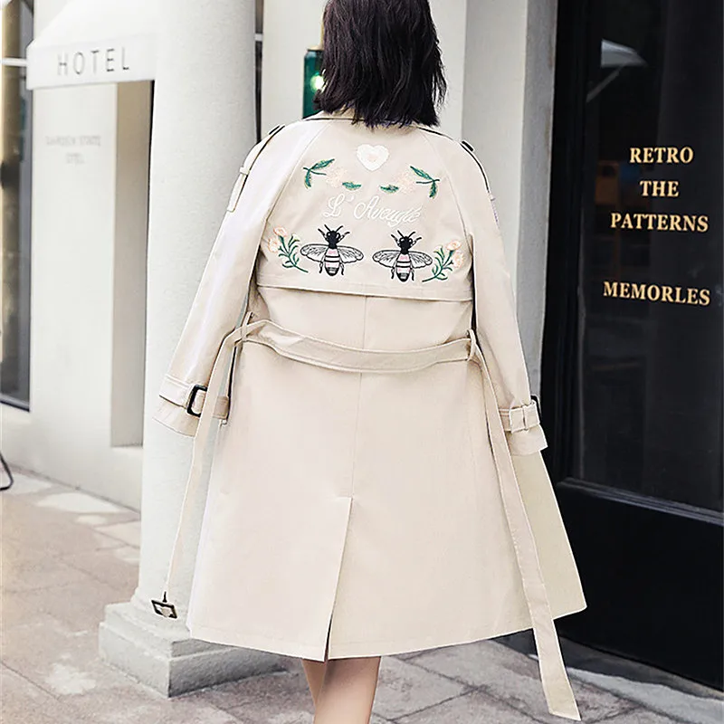 Katexeva Windbreaker Female 2018 Autumn And Winter In Long Section Slim Fashion Sleeves Thin Wild Coat Women | Женская одежда