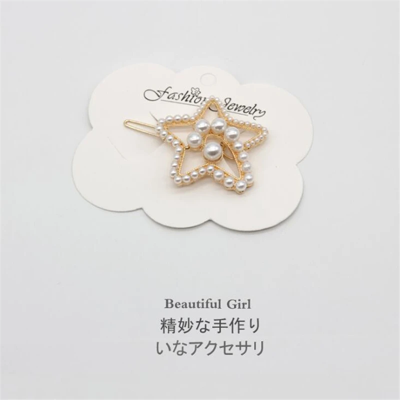 

1 pc New Pearls Simple design Hair Barrettes Hair Clips Hair Accessories For Women Girls Alloy Chic Rhinestone Hairpins Headwear