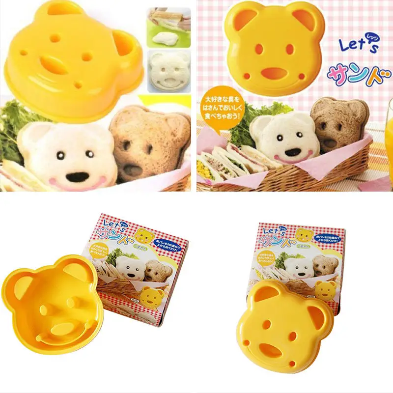 1 шт. Сэндвич пресс форм милее в форме плюшевого мишки завтрак забавные детские